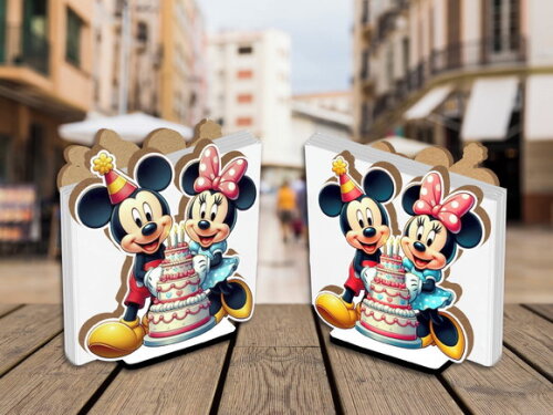 Porta Guardanapo Centro de Mesa Mickey e Minnie