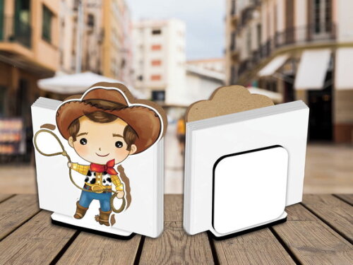 Porta Guardanapo Centro de Mesa Toy Story Aquarela Woody