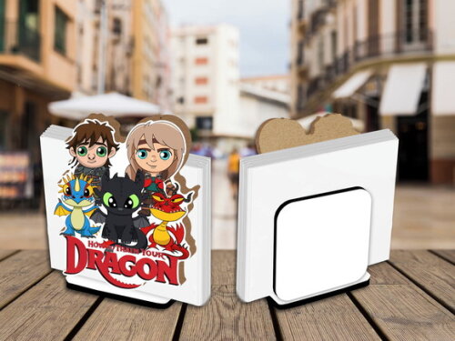 Porta Guardanapo Enfeite de Mesa Como Treinar Seu Dragão