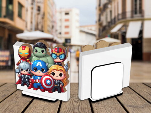 Porta Guardanapo Enfeite de Mesa Avengers Baby