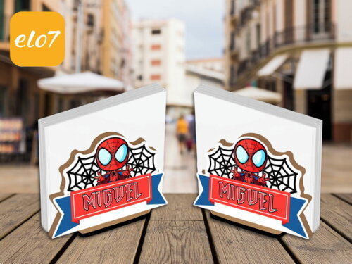 Porta Guardanapo Homem Aranha Kit 10 Unidades