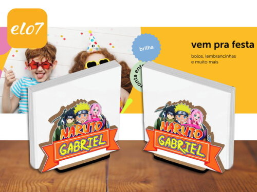 Porta Guardanapo Naruto Kit 10 Unidades