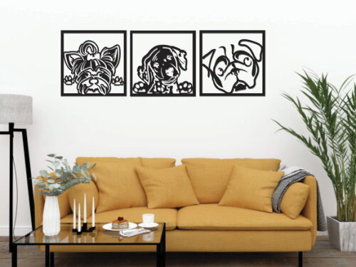 Quadro Trio de Cachorros