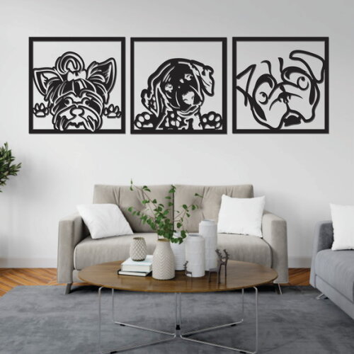Quadro Trio de Cachorros
