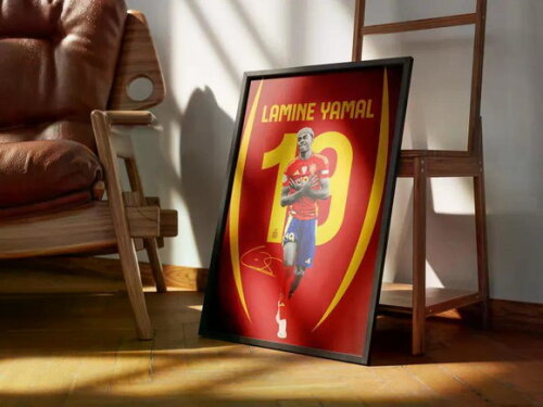 Quadros Futebol Ronaldo Messi Neymar Mbappé Haaland Yamal