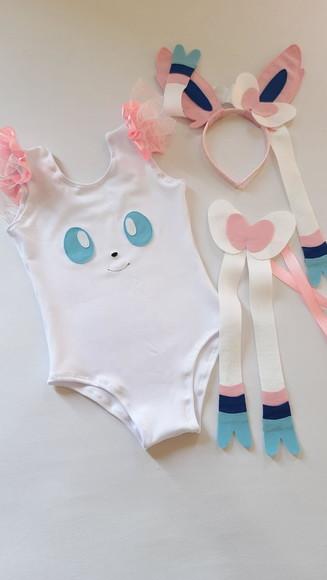 Collant + Acessórios Sylveon 10 a 14 Anos