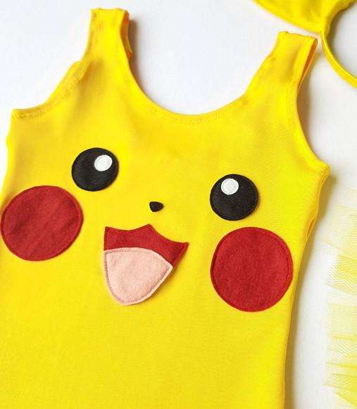 Collant Pikachu Tamanho 10 a 14 Anos