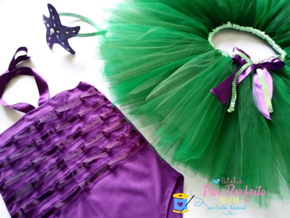 Fantasia Tutu Ariel (pequena Sereia)