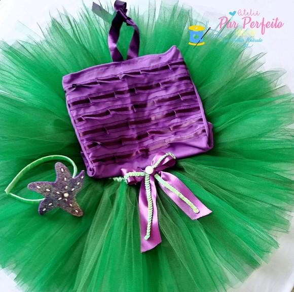Fantasia Tutu Ariel (pequena Sereia)