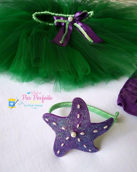 Fantasia Tutu Ariel (pequena Sereia)