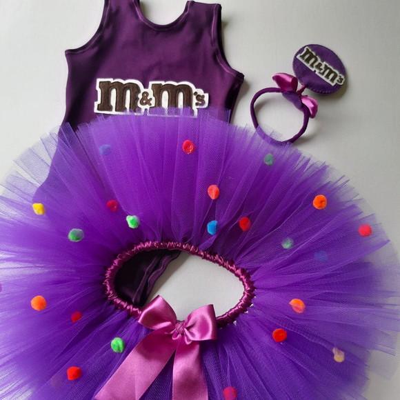 Fantasia Tutu M&ms Roxo