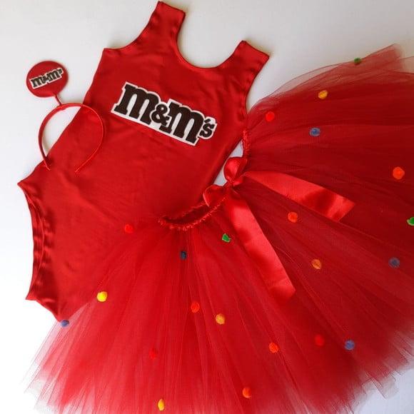 Fantasia Tutu M&ms Vermelho