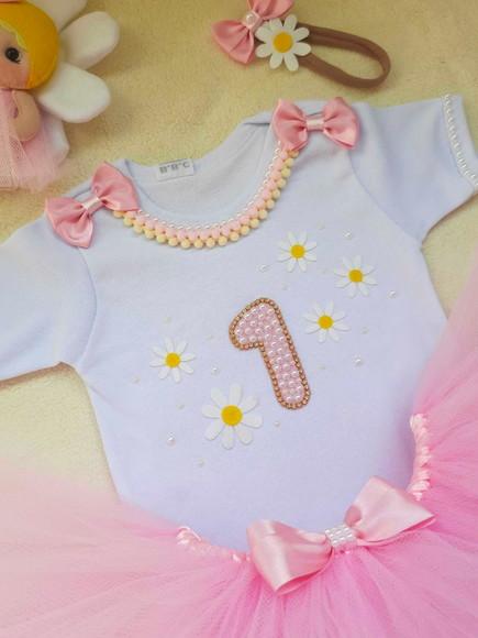 Fantasia Tutu Margaridas Luxo