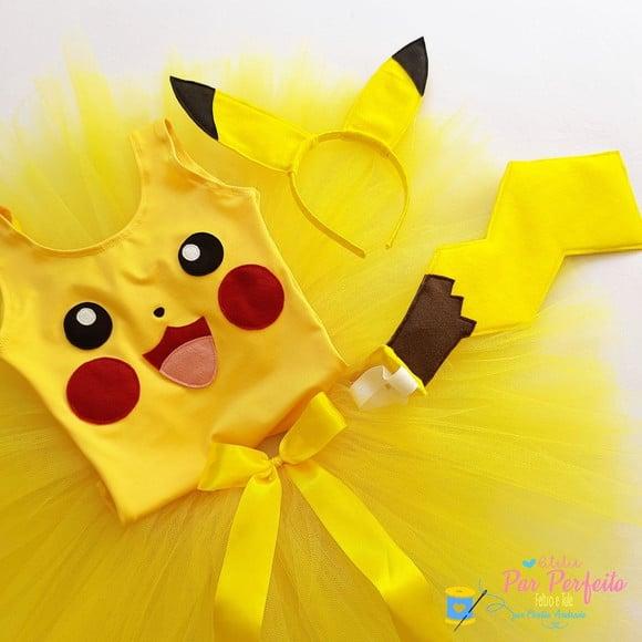 Fantasia Tutu Pikachu com Cauda
