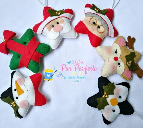 Kit Pingente Estrelinhas de Natal