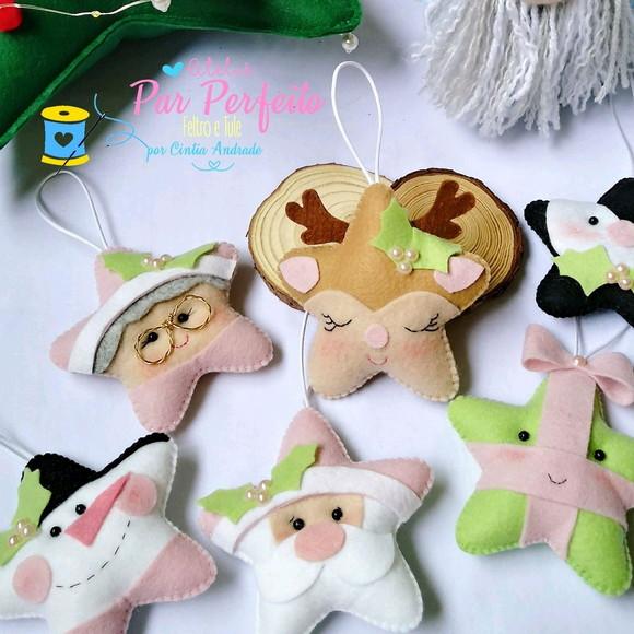 Kit Pingente Estrelinhas de Natal