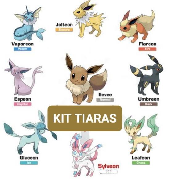 Kit Tiaras Evoluções Eevee