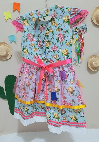 Vestido Caipira Decote Coração