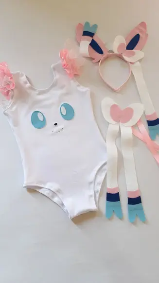 Collant + Acessórios Sylveon 10 a 14 Anos