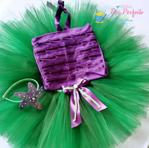 Fantasia Tutu Ariel (pequena Sereia)