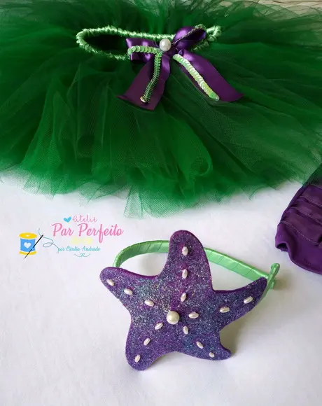 Fantasia Tutu Ariel (pequena Sereia)