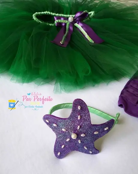 Fantasia Tutu Ariel (pequena Sereia)