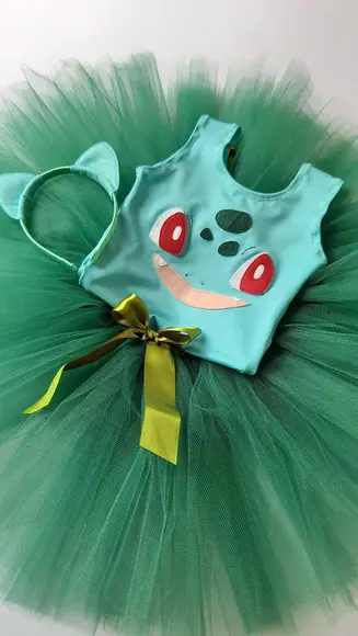 Fantasia Tutu Bulbasaur 10 a 14 Anos Carnaval
