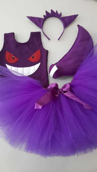 Fantasia Tutu Gengar com Cauda