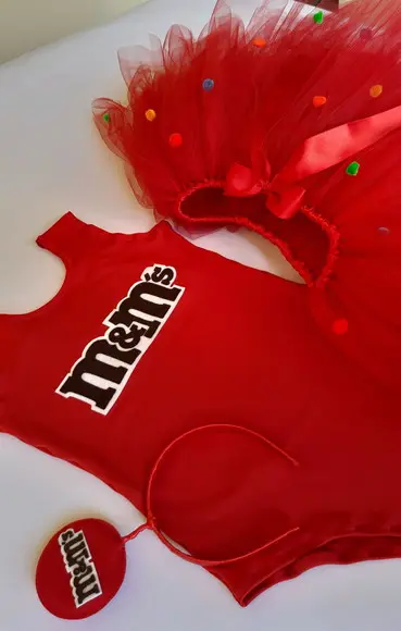 Fantasia Tutu M&ms Vermelho