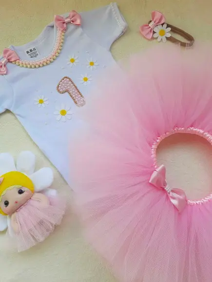 Fantasia Tutu Margaridas Luxo