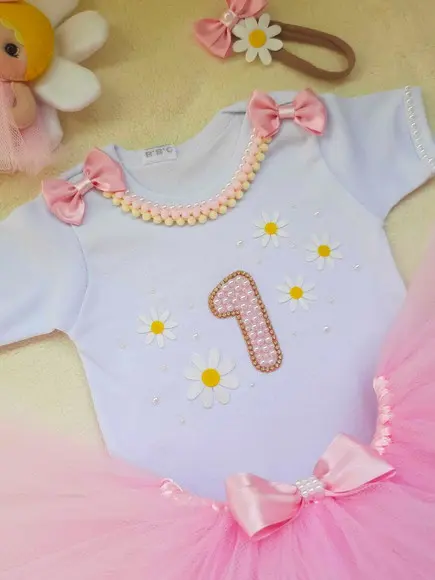 Fantasia Tutu Margaridas Luxo