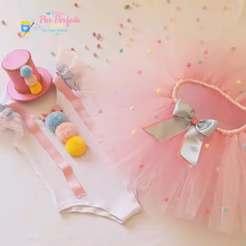 Fantasia Tutu Palhacinha Luxo