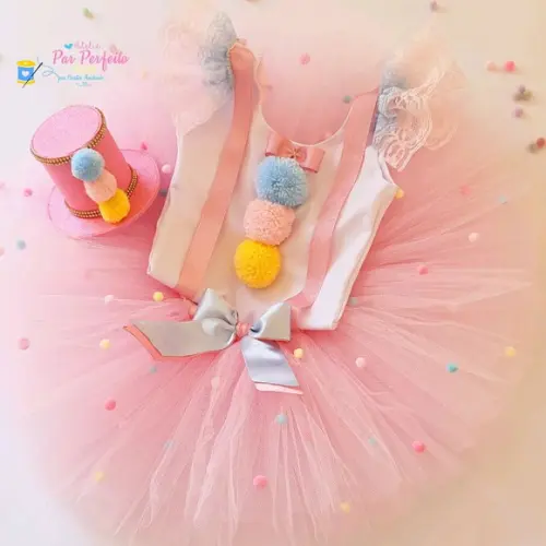 Fantasia Tutu Palhacinha Luxo