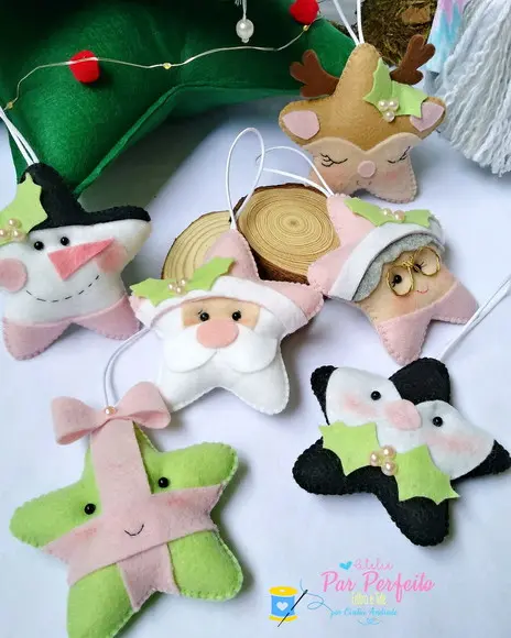 Kit Pingente Estrelinhas de Natal