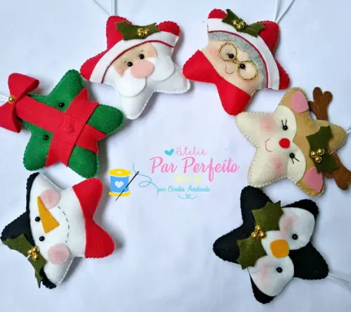 Kit Pingente Estrelinhas de Natal
