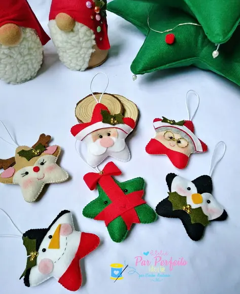 Kit Pingente Estrelinhas de Natal