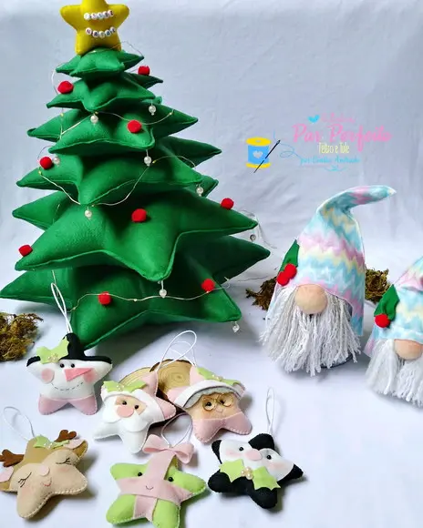 Kit Pingente Estrelinhas de Natal