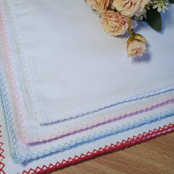 Cueiro Flanelado Picueta Ponto Croche Enxoval Bebê Dia a Dia