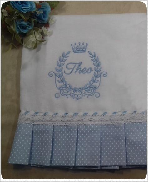 Fralda Passeio Personalizada Bordada Príncipe