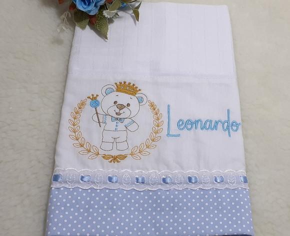 Fralda Passeio Personalizada Ursinho Príncipe