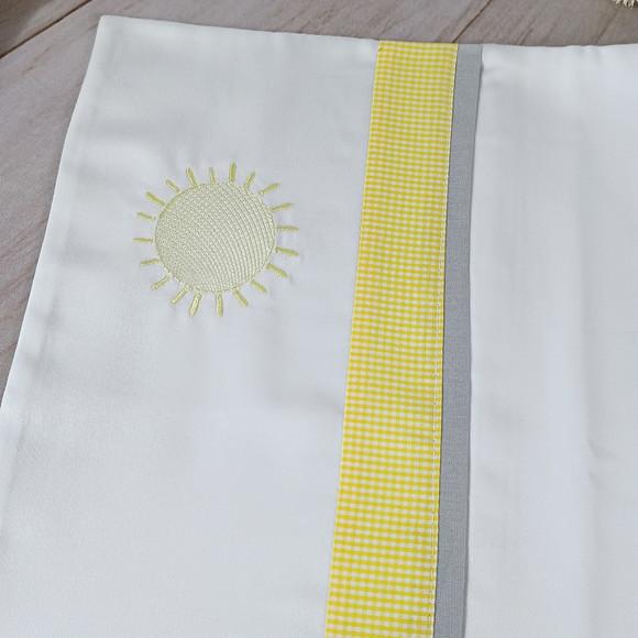 Jogo de Lençol de Carrinho Mini Berço Personalizado Sol