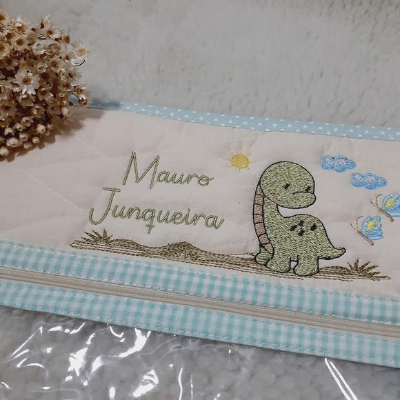 Kit 2 Saquinhos para Roupa Suja Personalizado Dinossauro