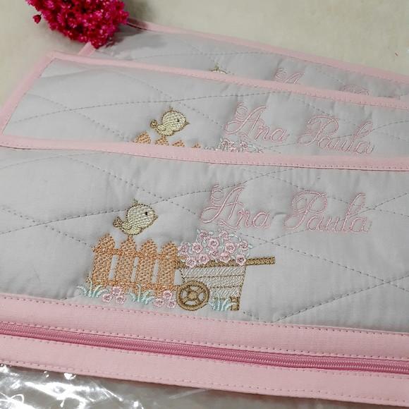 Kit 3 Saquinhos Personalizado Roupa Troca Maternidade