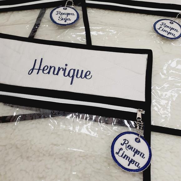 Kit 3 Saquinhos Personalizados Roupa Troca Maternidade