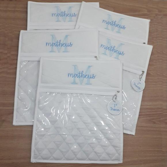 Kit 5 Saquinhos Personalizado para Mala de Maternidade