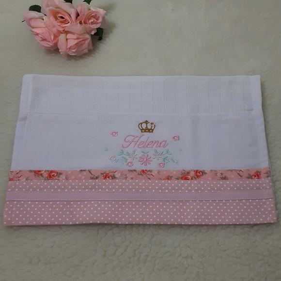 Kit Fralda Bordadas e Fraldinha de Boca Flores