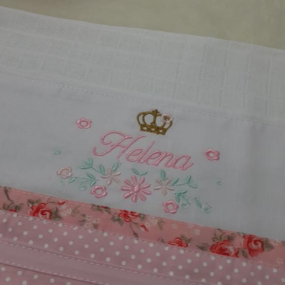 Kit Fralda Bordadas e Fraldinha de Boca Flores