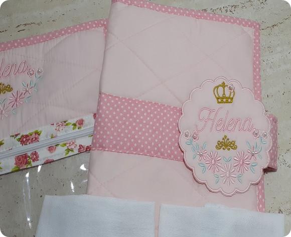 Kit Maternidade Fralda, Saquinho de Roupa e Porta Fraldas