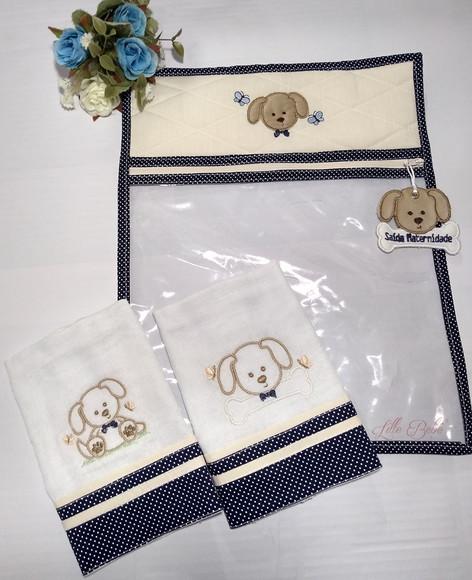 Kit Passeio-saquinho Impermeável e Fraldinha de Boca