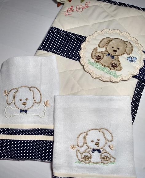 Kit Porta Fraldas e Lenço e Fraldinhas de Boca Presente Bebê